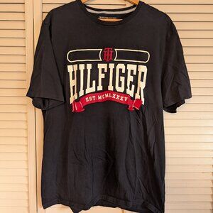 TOMMY HILFIGER LOGO T-SHIRT BLUE WHITE RED MEN'S XXL